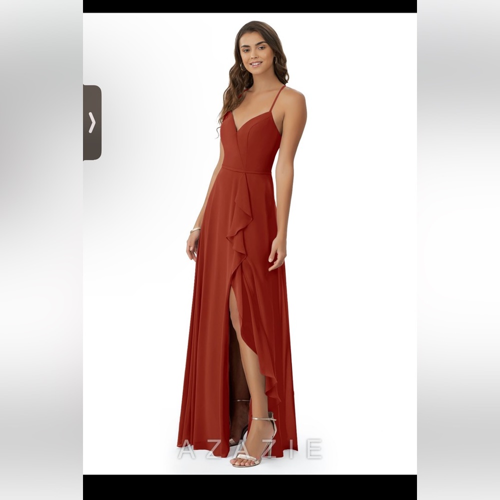 NWT Never Worn! Azazie Naeem bridesmaid dress in rust